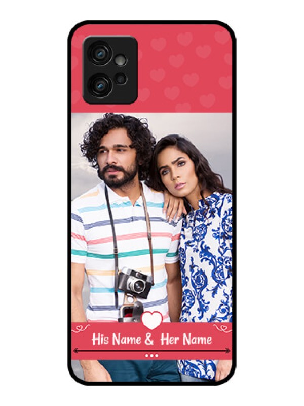 Custom Moto G32 Custom Metal Phone CaseSimple Love Design