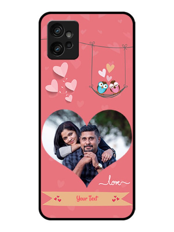 Custom Moto G32 Custom Metal Phone CasePeach Color Love Design