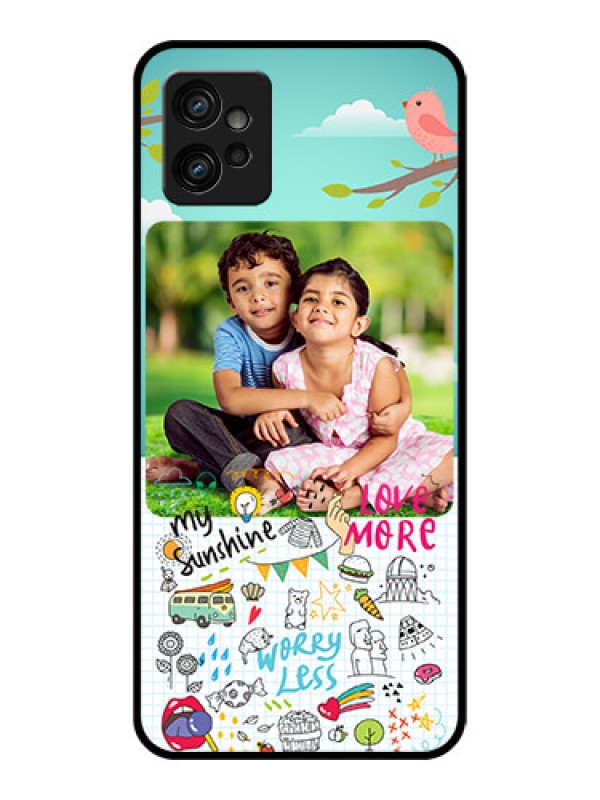Custom Moto G32 Custom Metal Phone CaseDoodle Love Design