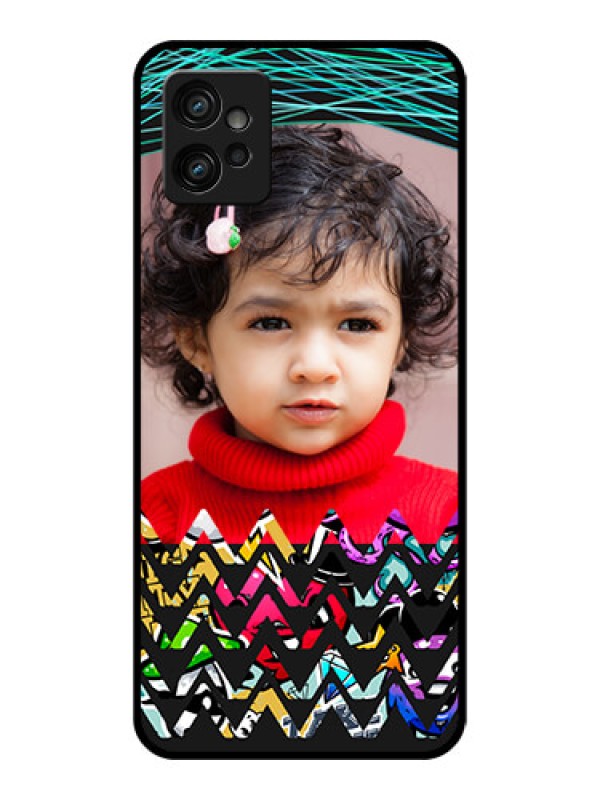 Custom Moto G32 Custom Metal Phone CaseNeon Abstract Design