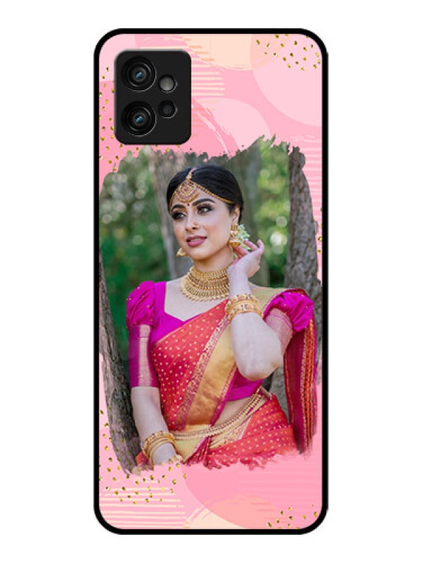 Custom Moto G32 Custom Metal Phone CaseGold Glitter Splash Design