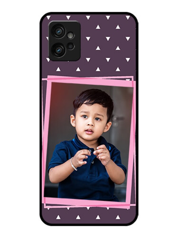 Custom Moto G32 Custom Metal Phone CaseTriangle Pattern Dotted Design