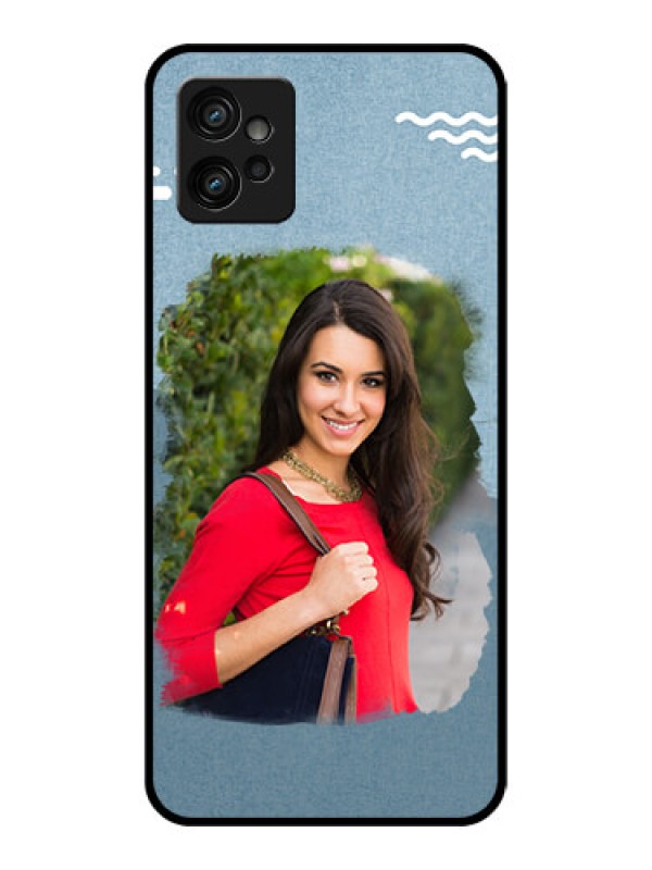 Custom Moto G32 Custom Metal Phone CaseGrunge Line Art Design