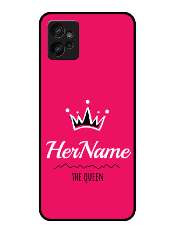 Custom Moto G32 Custom Metal Phone CaseQueen With Name Design