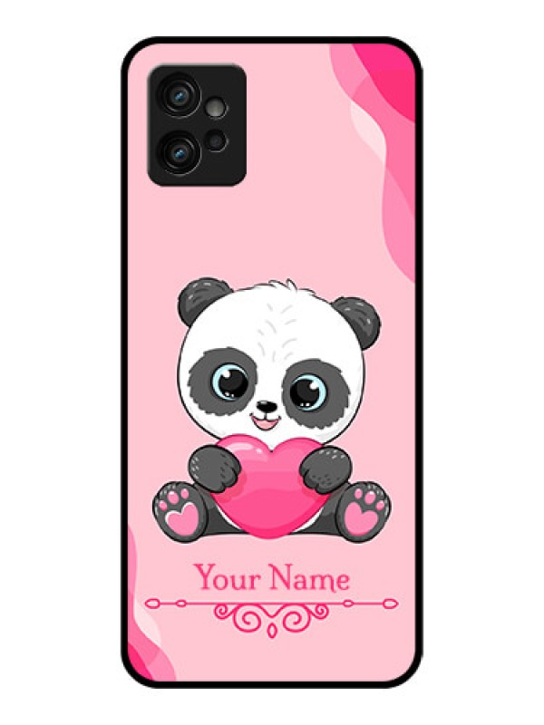 Custom Moto G32 Custom Metal Phone CaseCute Panda Design