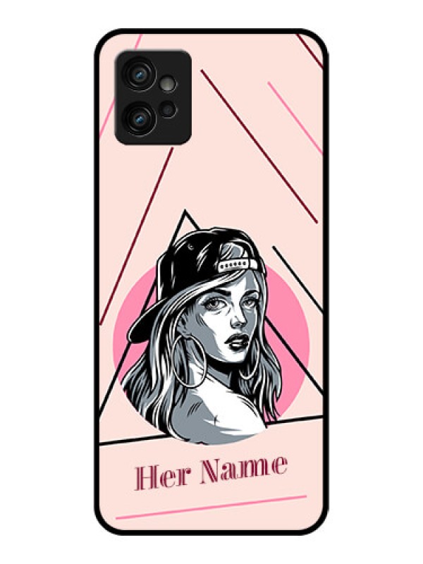 Custom Moto G32 Custom Metal Phone CaseRockstar Girl Design