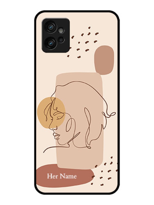 Custom Moto G32 Custom Metal Phone CaseCalm Woman Line Art Design