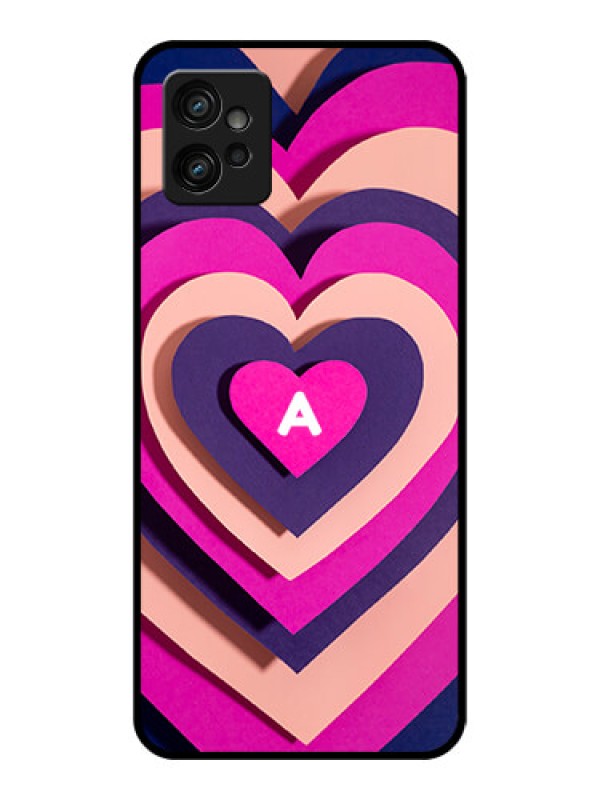 Custom Moto G32 Custom Metal Phone CaseCute Heart Pattern Design