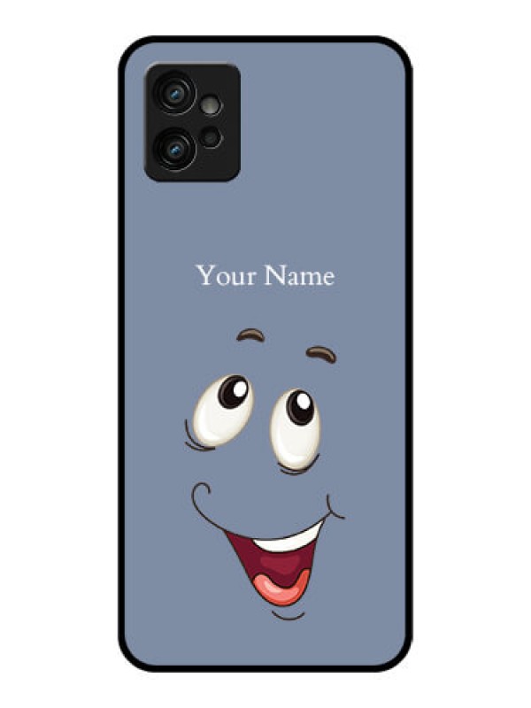 Custom Moto G32 Custom Metal Phone CaseLaughing Cartoon Face Design