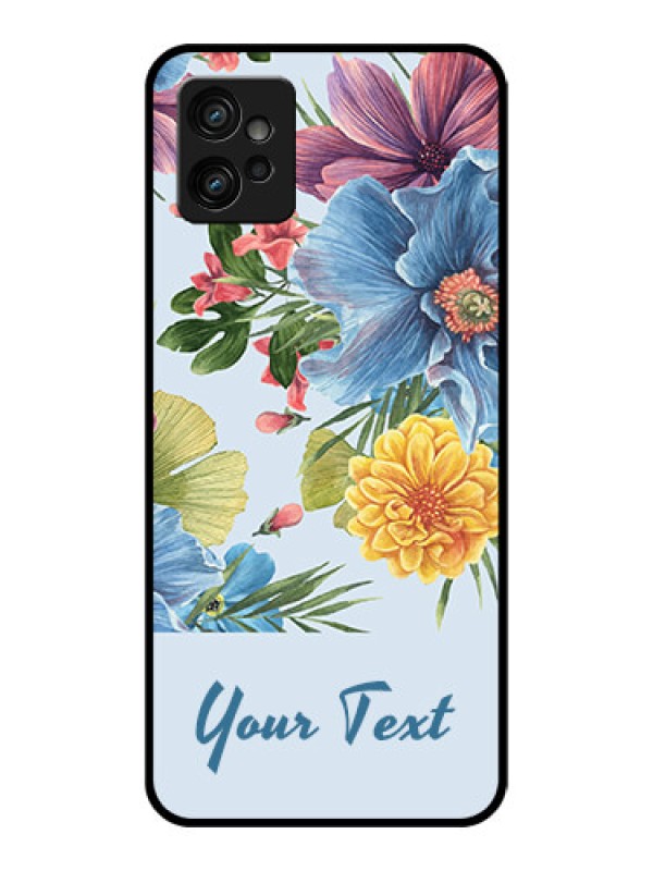 Custom Moto G32 Custom Metal Phone CaseStunning Watercolored Flowers Painting Design