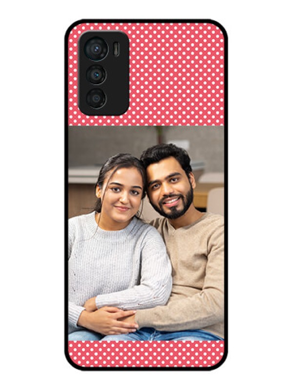 Custom Moto G42 Custom Metal Phone CaseWhite Dotted Design