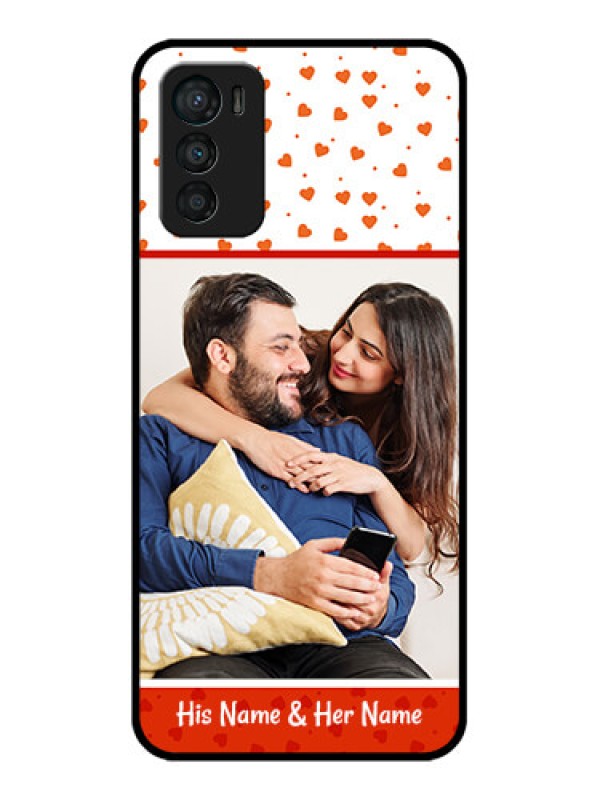 Custom Moto G42 Custom Metal Phone CaseOrange Love Symbol Design
