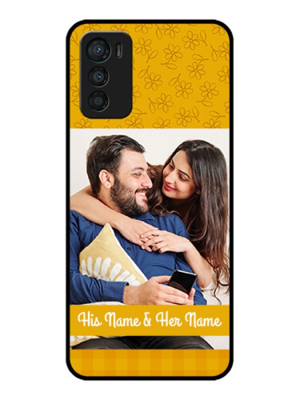 Custom Moto G42 Custom Metal Phone CaseYellow Floral Design