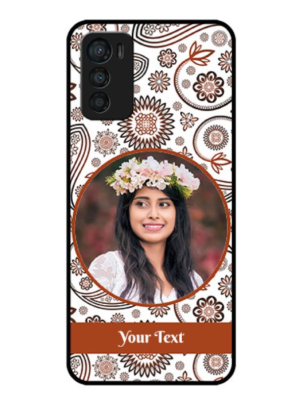 Custom Moto G42 Custom Metal Phone CaseAbstract Flower Design