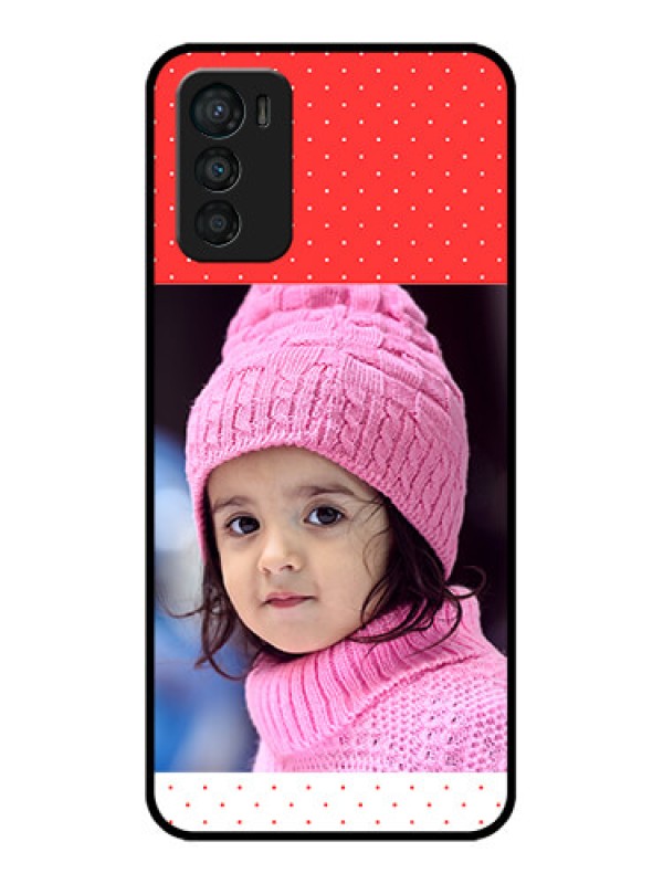 Custom Moto G42 Custom Metal Phone CaseRed Pattern Design