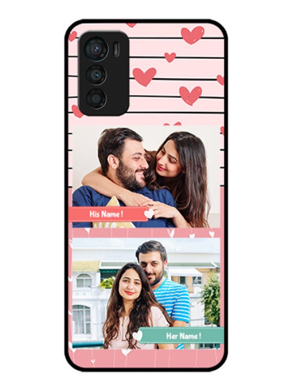 Custom Moto G42 Custom Metal Phone CasePhoto With Heart Design