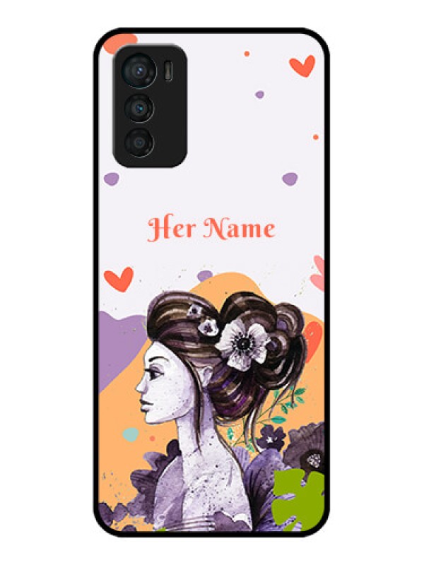 Custom Moto G42 Custom Metal Phone CaseWoman And Nature Design