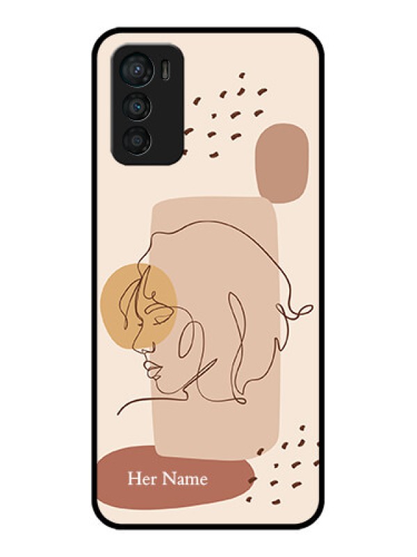 Custom Moto G42 Custom Metal Phone CaseCalm Woman Line Art Design