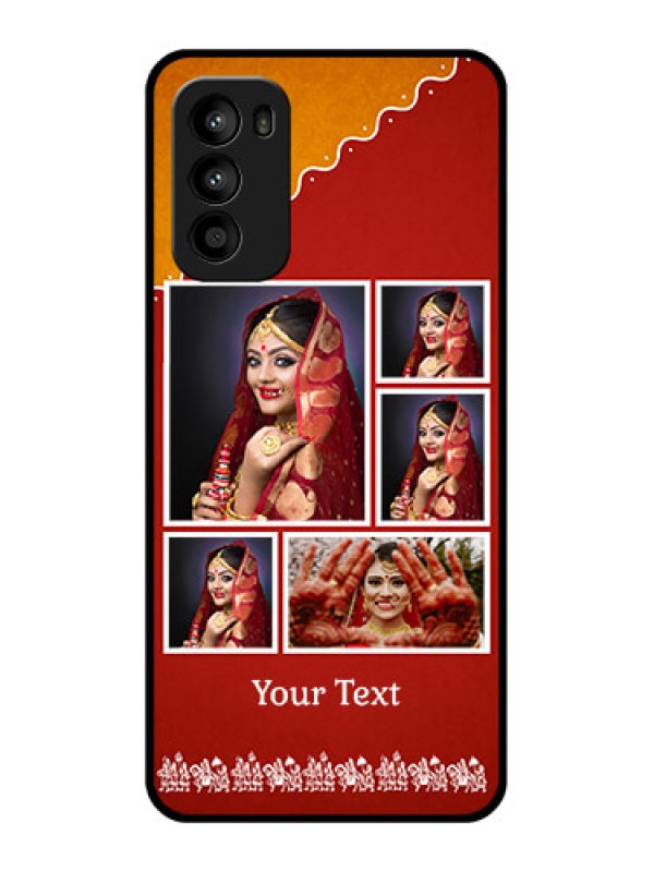 Custom Moto G52 Custom Metal Phone CaseWedding Pic Upload Design