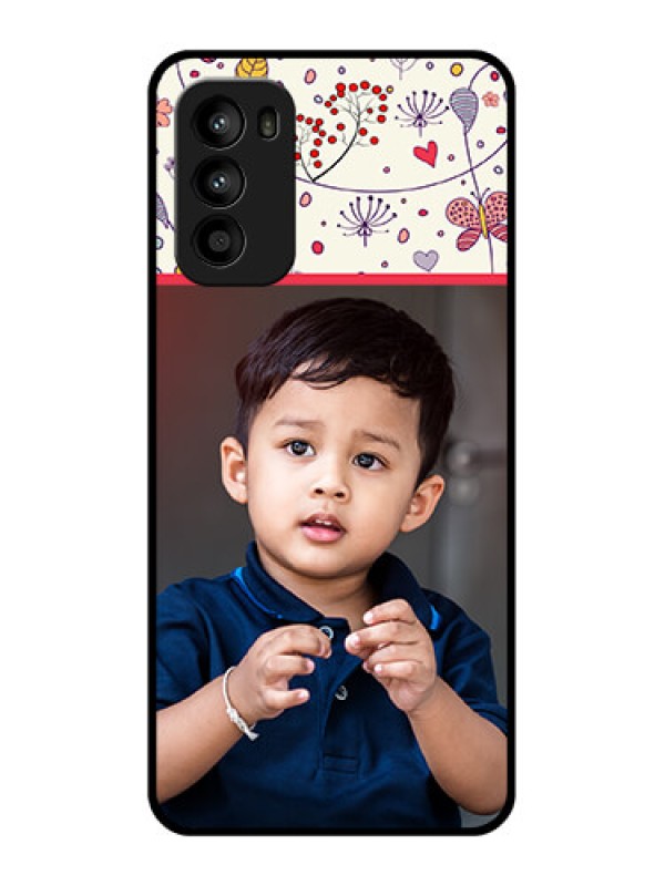 Custom Moto G52 Custom Metal Phone CasePremium Floral Design