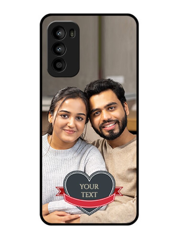 Custom Moto G52 Custom Metal Phone CaseJust Married Couple Design