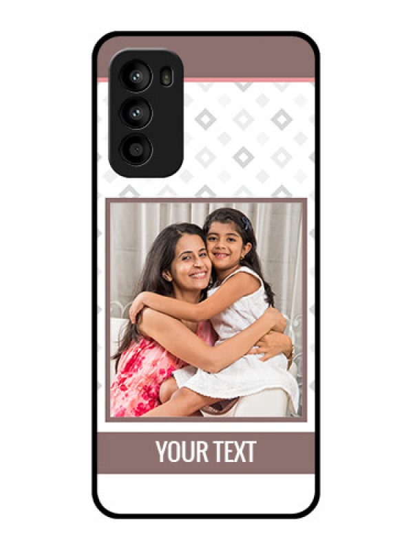 Custom Moto G52 Custom Metal Phone CaseSimple Diamond Design