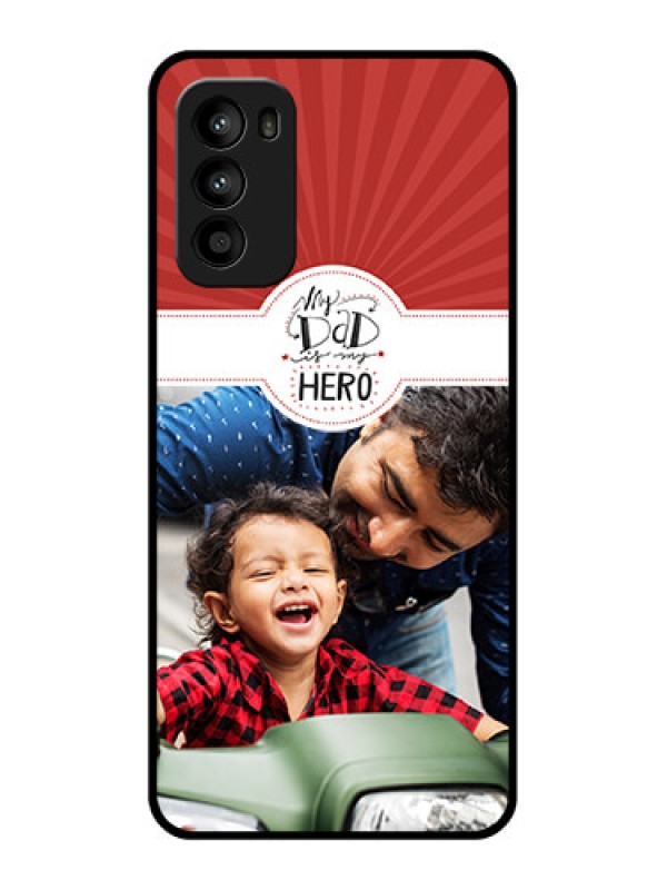 Custom Moto G52 Custom Metal Phone CaseMy Dad Hero Design