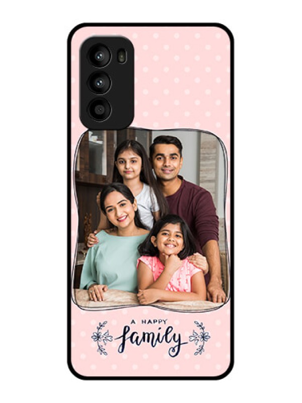 Custom Moto G52 Custom Metal Phone CaseFamily With Dots Design