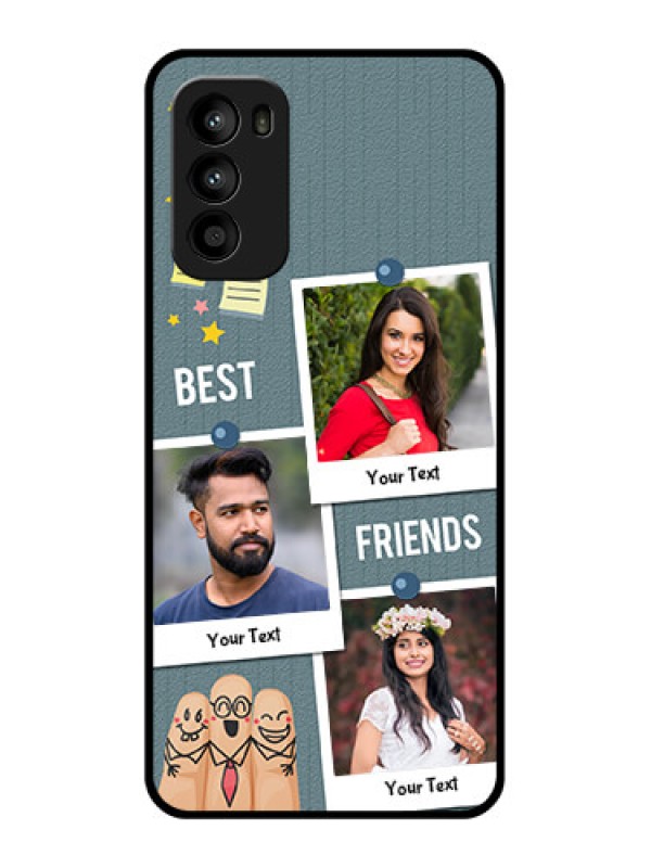 Custom Moto G52 Custom Metal Phone CaseSticky Frames And Friendship Design
