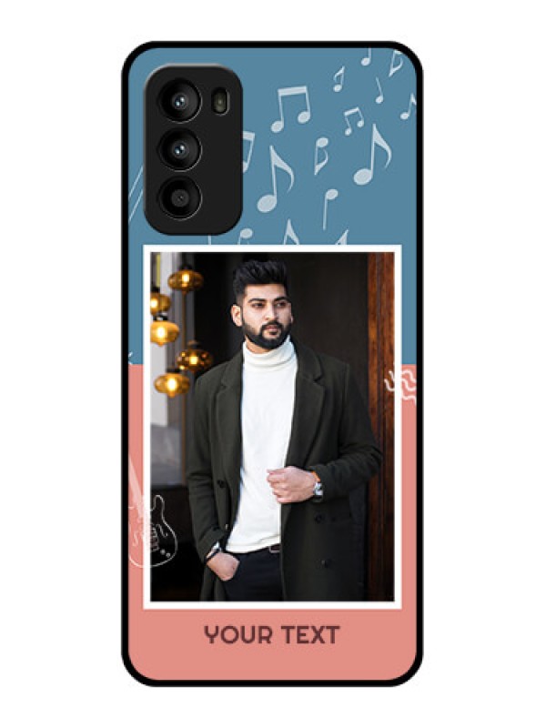 Custom Moto G52 Custom Metal Phone CaseWith Color Musical Note Design