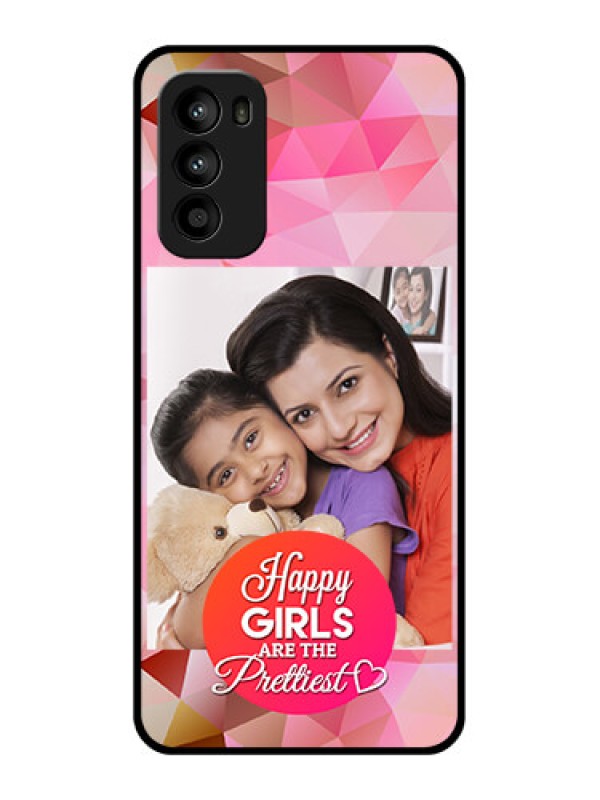 Custom Moto G52 Custom Metal Phone CaseAbstract Triangle Design