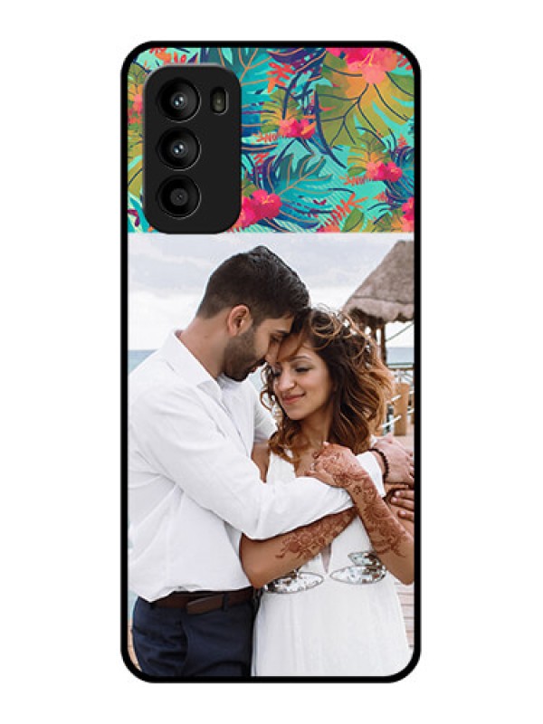 Custom Moto G52 Custom Metal Phone CaseWatercolor Floral Design