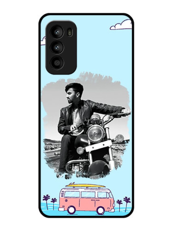 Custom Moto G52 Custom Metal Phone CaseTravel and Adventure Design