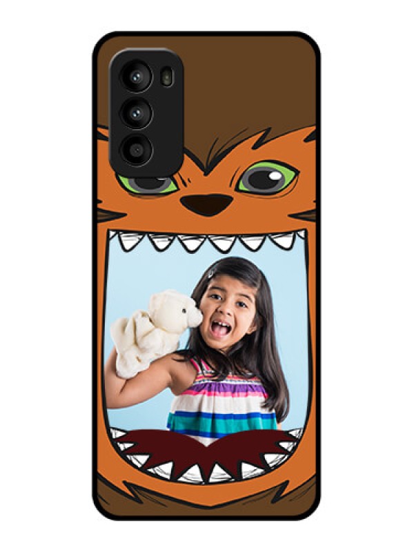 Custom Moto G52 Custom Metal Phone CaseOwl Monster Back Case Design