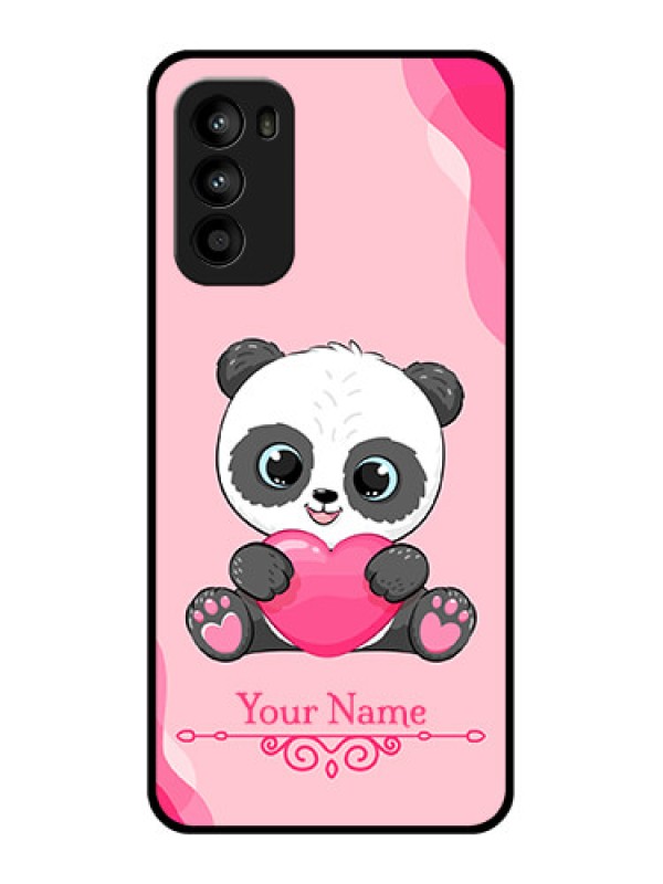 Custom Moto G52 Custom Metal Phone CaseCute Panda Design
