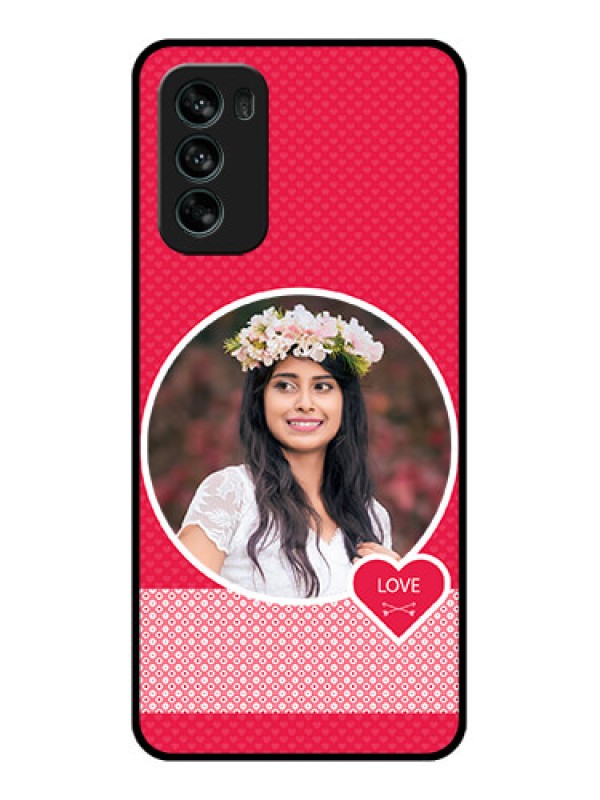 Custom Moto G62 Custom Metal Phone CasePink Color Pattern Design