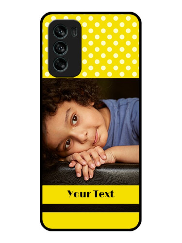 Custom Moto G62 Custom Metal Phone CaseBright Yellow Case Design