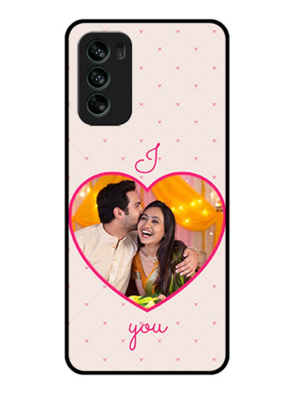 Custom Moto G62 Custom Metal Phone CaseHeart Shape Design