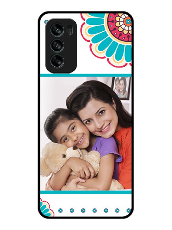 Custom Moto G62 Custom Metal Phone CaseFlower Design