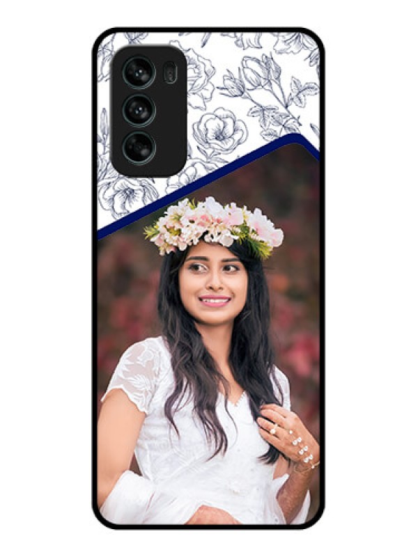 Custom Moto G62 Custom Metal Phone CaseClassy Floral Design