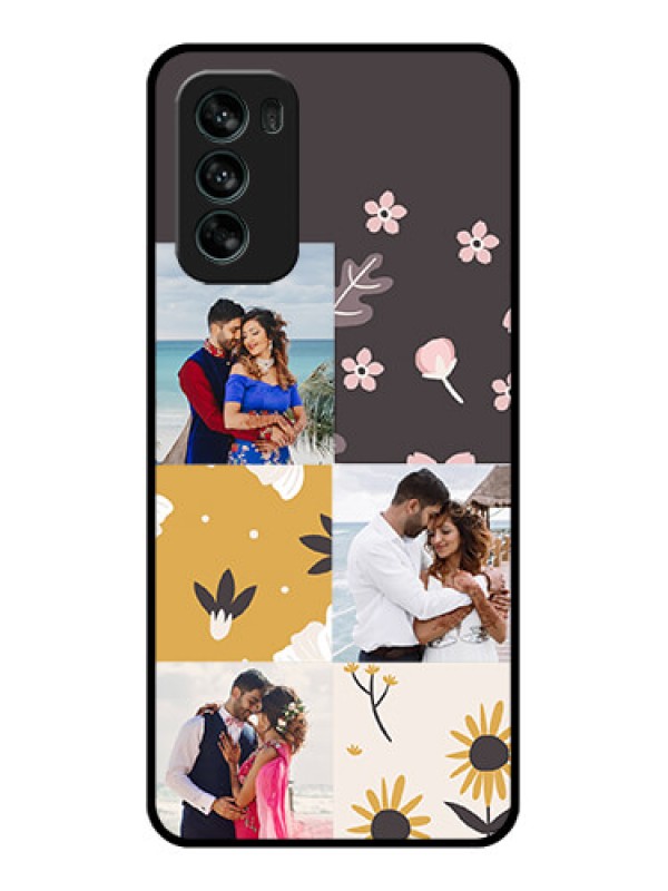 Custom Moto G62 Custom Metal Phone Case3 Images With Floral Design