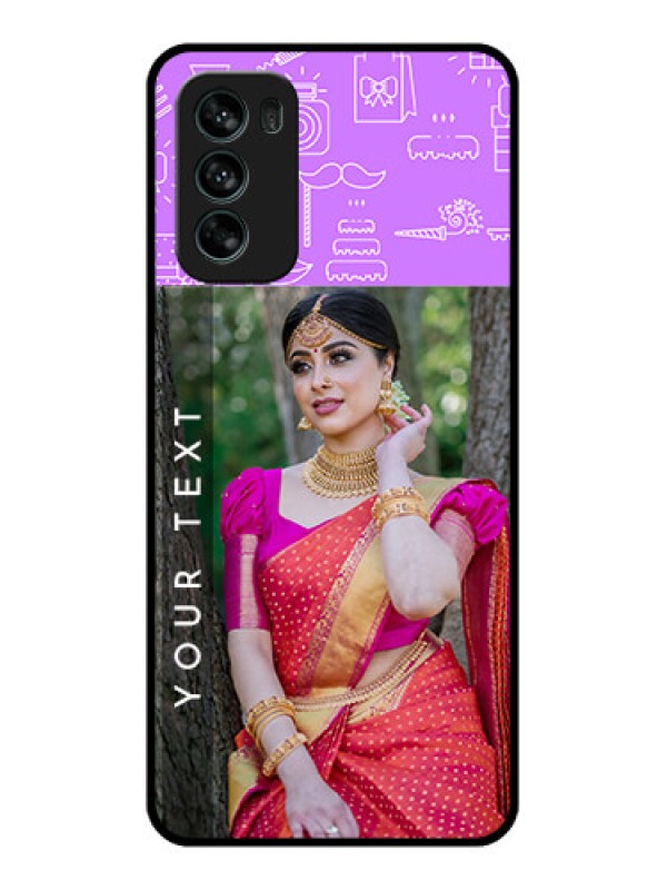 Custom Moto G62 Custom Metal Phone CaseBirthday Icons Design