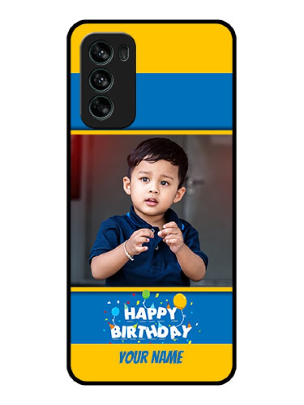 Custom Moto G62 Custom Metal Phone CaseBirthday Wishes Design