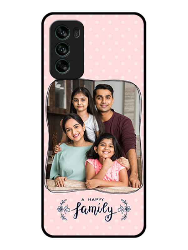 Custom Moto G62 Custom Metal Phone CaseFamily With Dots Design