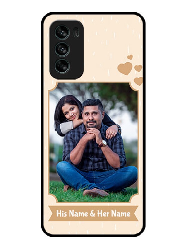 Custom Moto G62 Custom Metal Phone CaseWith Confetti Love Design