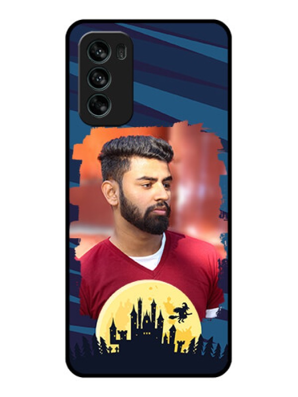 Custom Moto G62 Custom Metal Phone CaseHalloween Witch Design