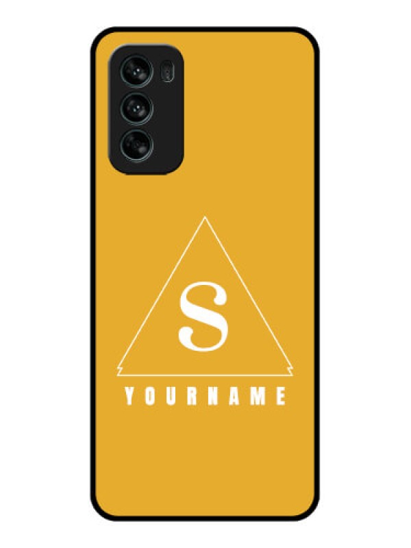 Custom Moto G62 Custom Metal Phone CaseSimple Triangle Design