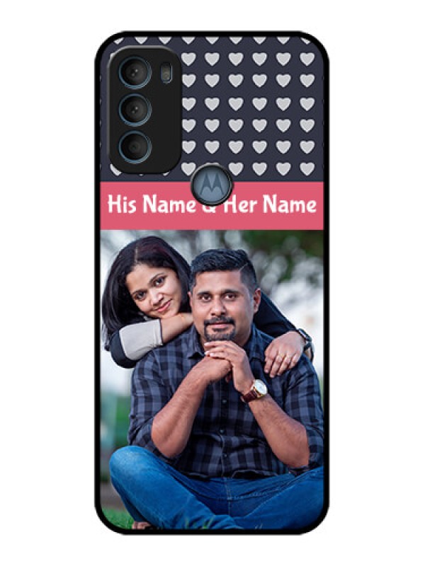 Custom Moto G71 5G Custom Metal Phone CaseLove Symbols Design