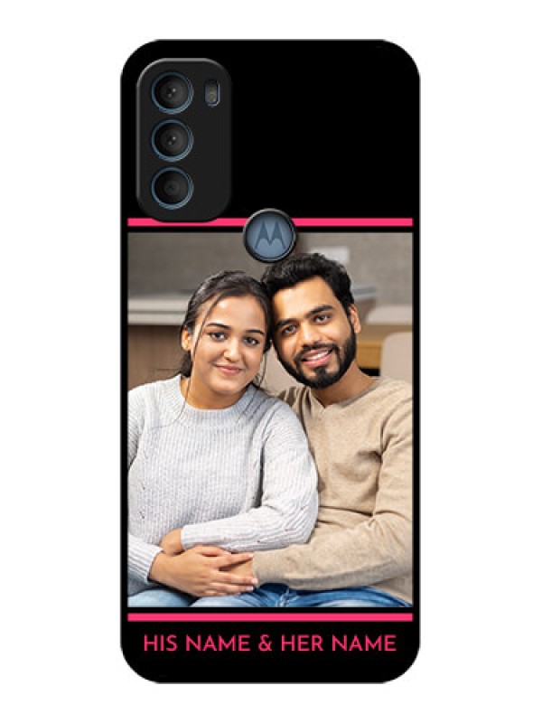 Custom Moto G71 5G Custom Metal Phone CaseWith Add Text Design