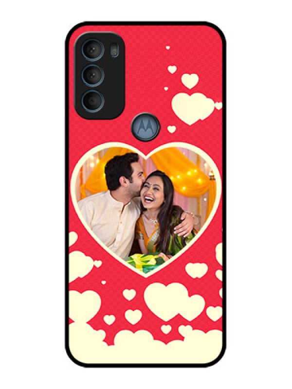 Custom Moto G71 5G Custom Metal Phone CaseLove Symbols Phone Cover Design